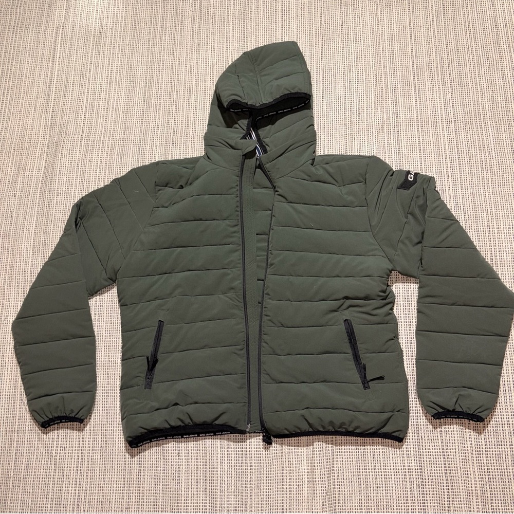 GAS Men's Leonardo Hooded Zip-Front Jacket Size XXL